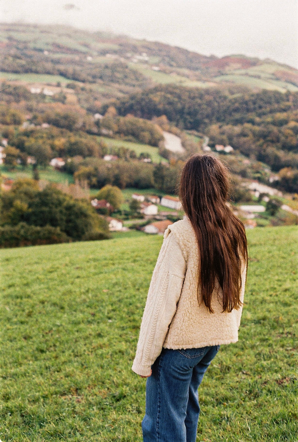 Sheepskin wool beige bolero