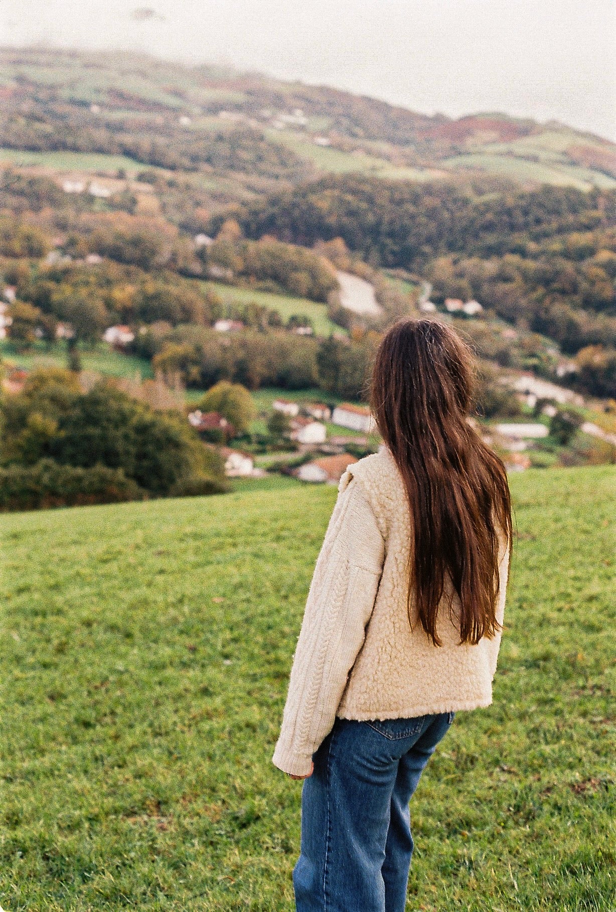 Sheepskin wool beige bolero