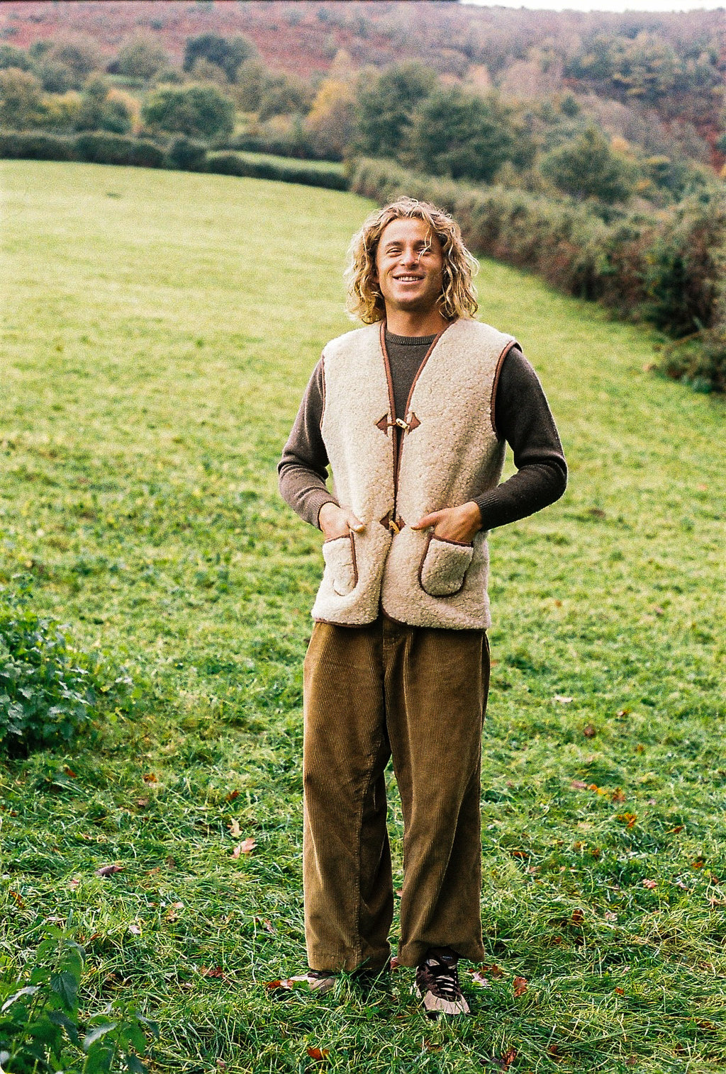 Veste marron en laine de Mouton