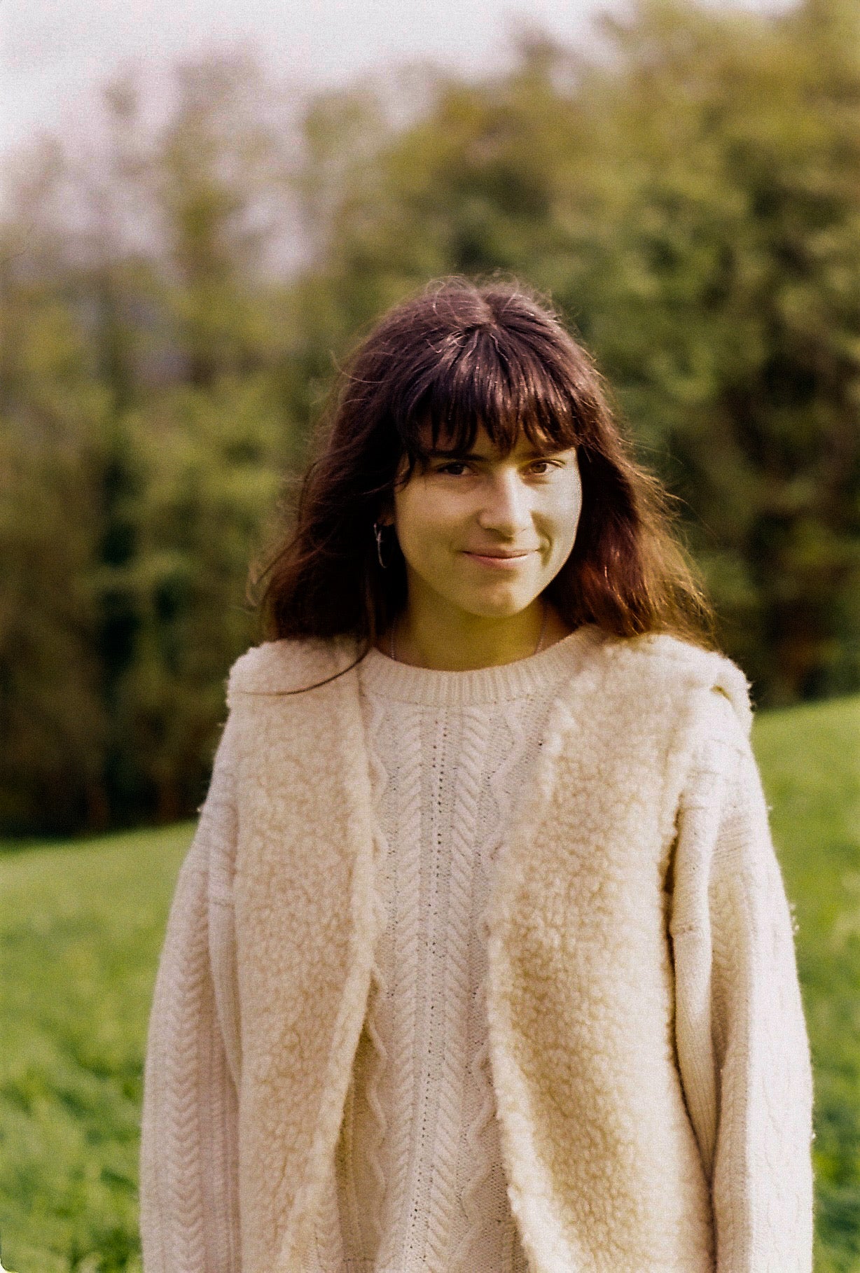 Sheepskin wool beige bolero