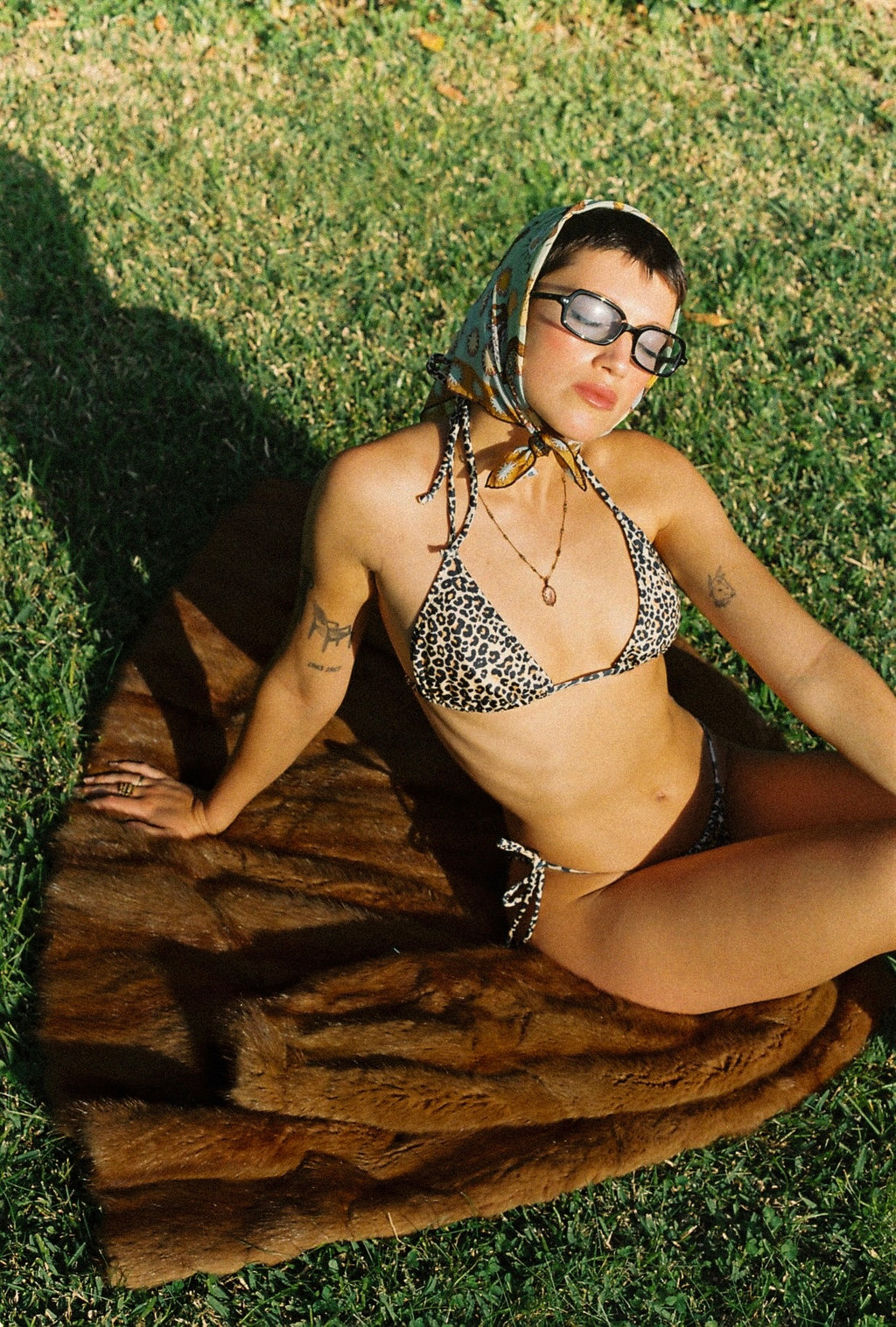 Dolphin Love Swim • Leopard Bikini Top