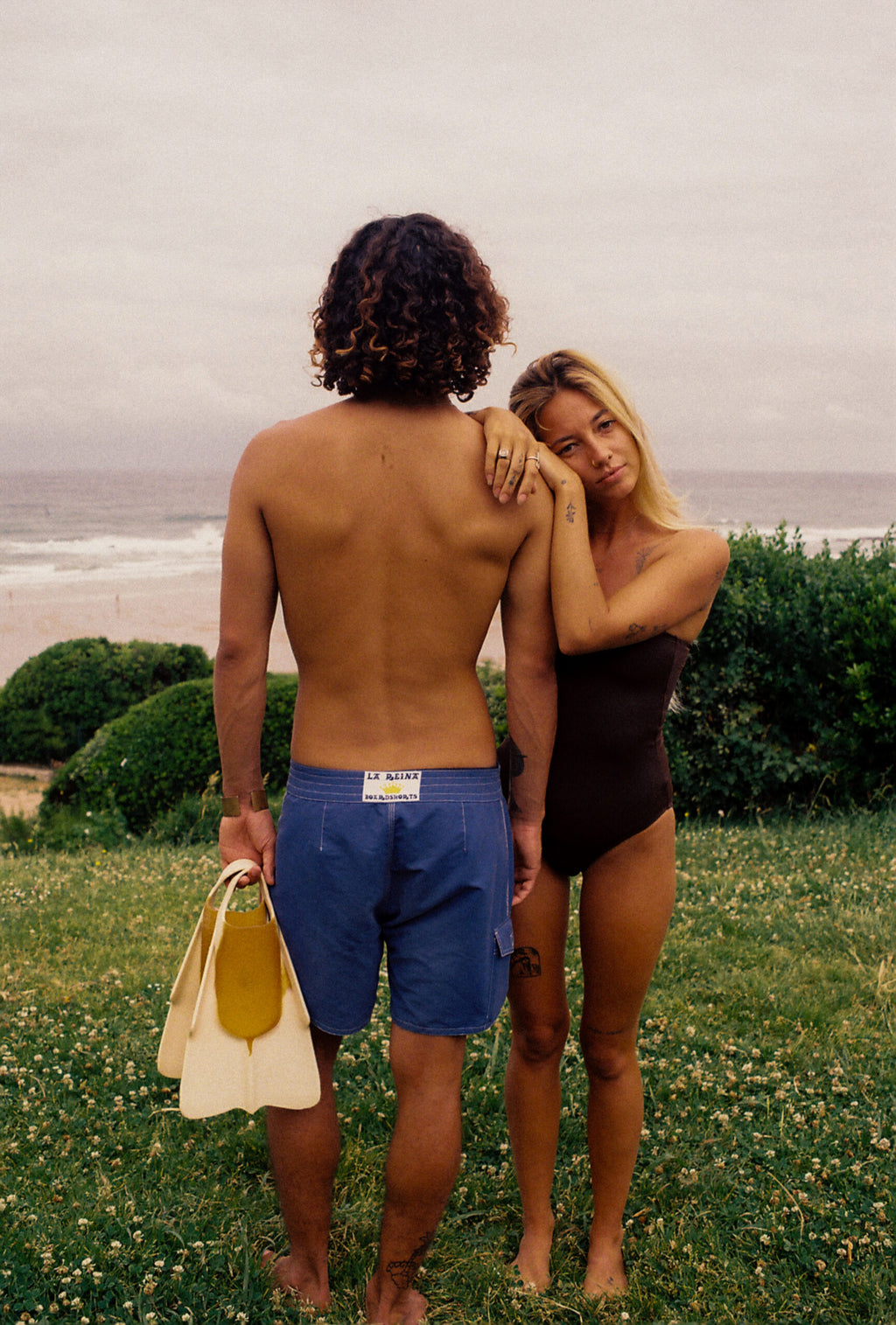 Dolphin Love Swim • One Piece Asymmetric Brown