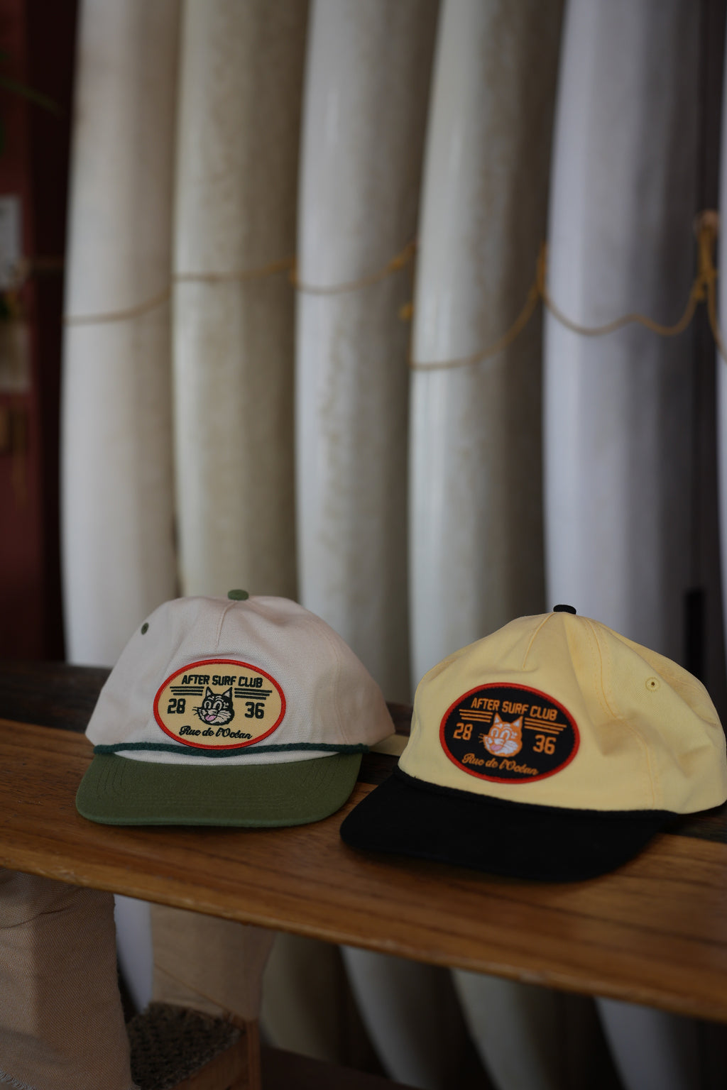 Cap After Surf Club Off White & Green・Rue de l'Océan