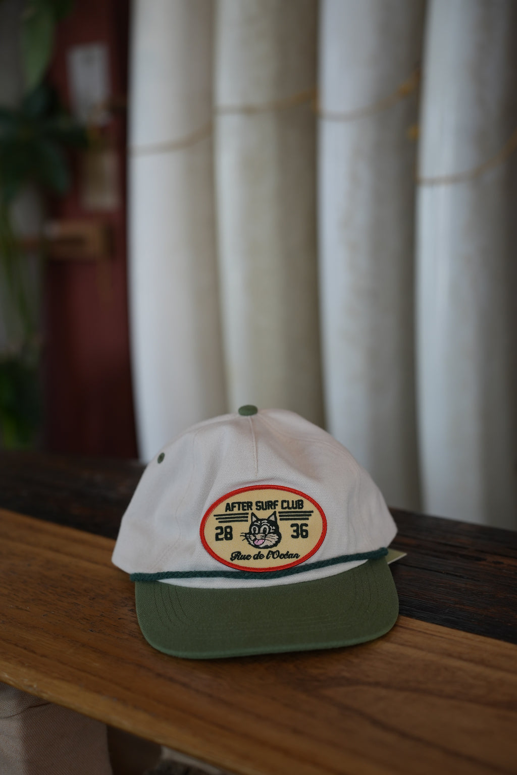 Cap After Surf Club Off White & Green・Rue de l'Océan