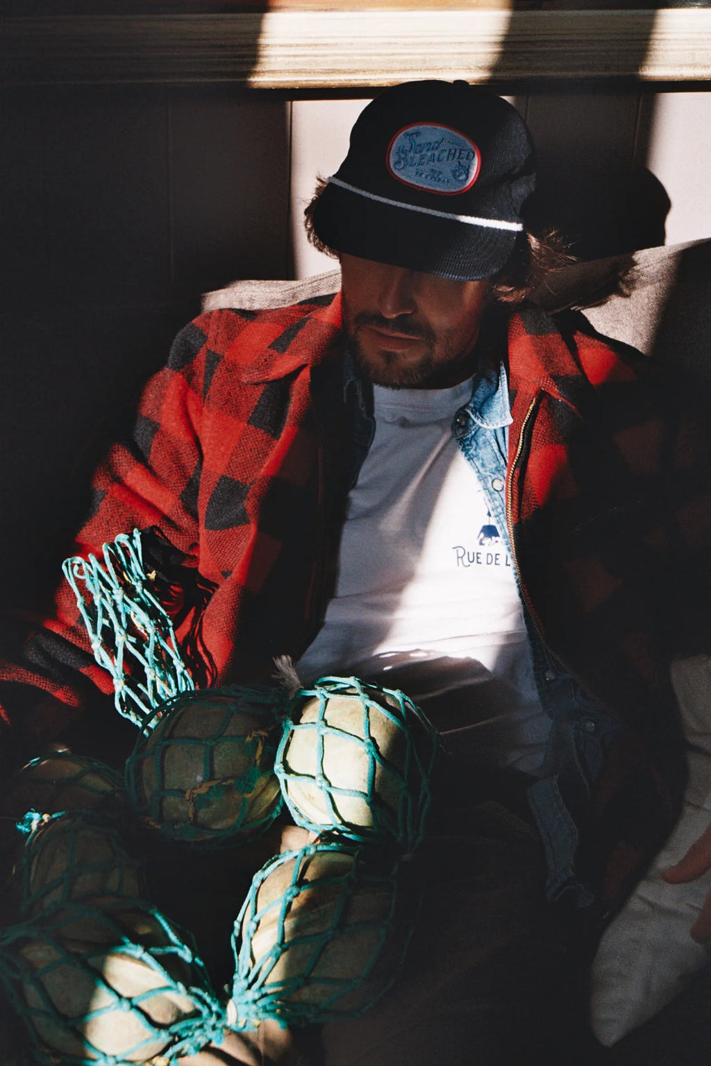 Cap Sand Bleached Navy Cord・Rue de l'Océan