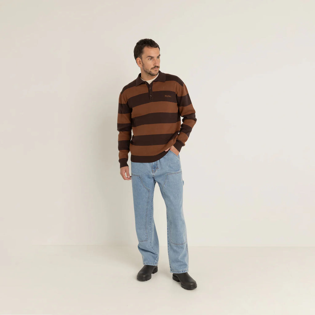 RHYTHM・Ventura Stripe Knit Polo