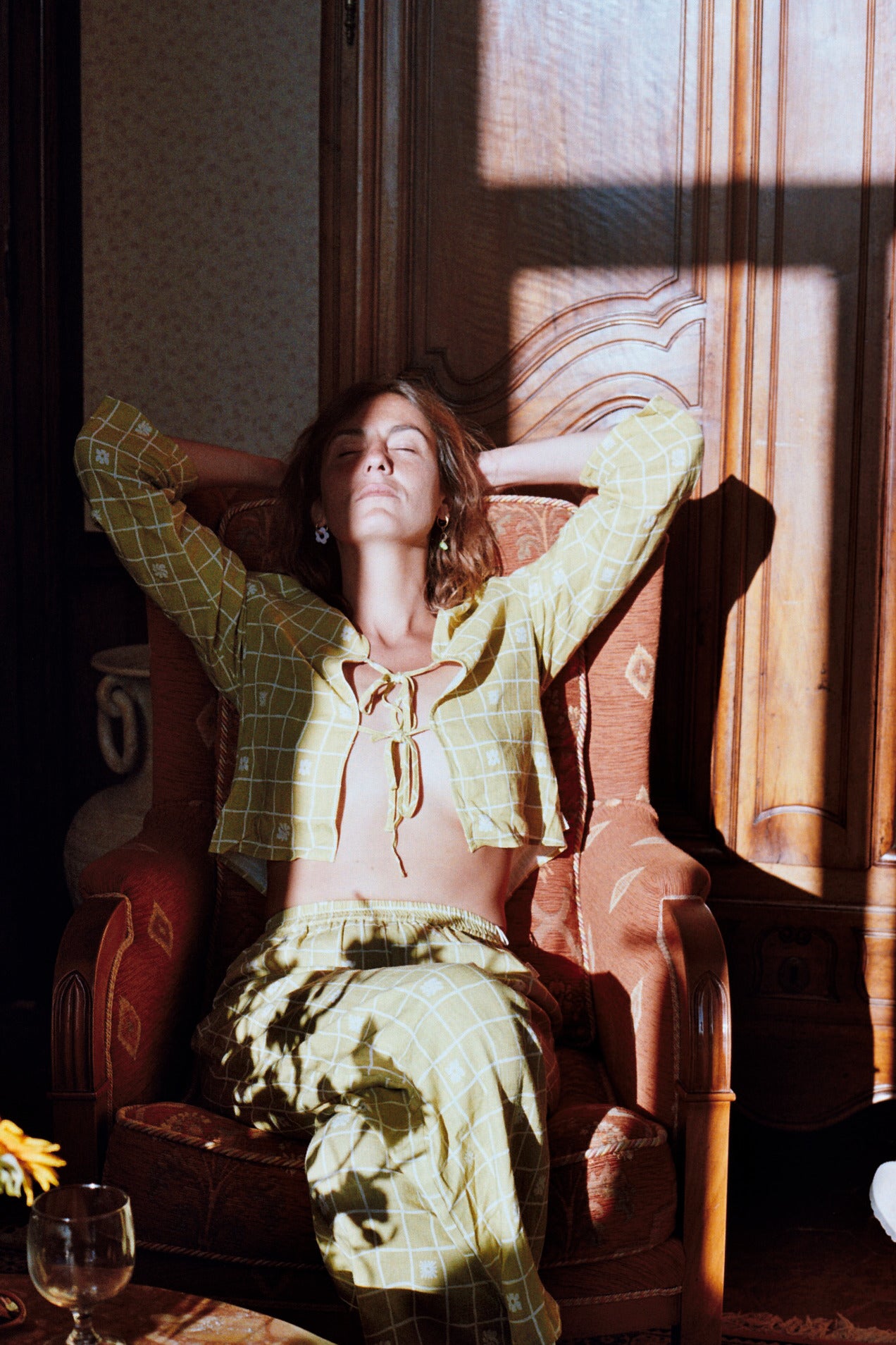 Floral Check Blouse · Lin