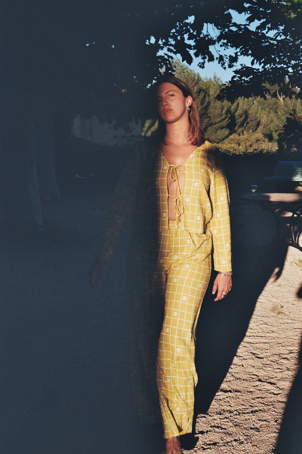 Floral Check Blouse · Lin