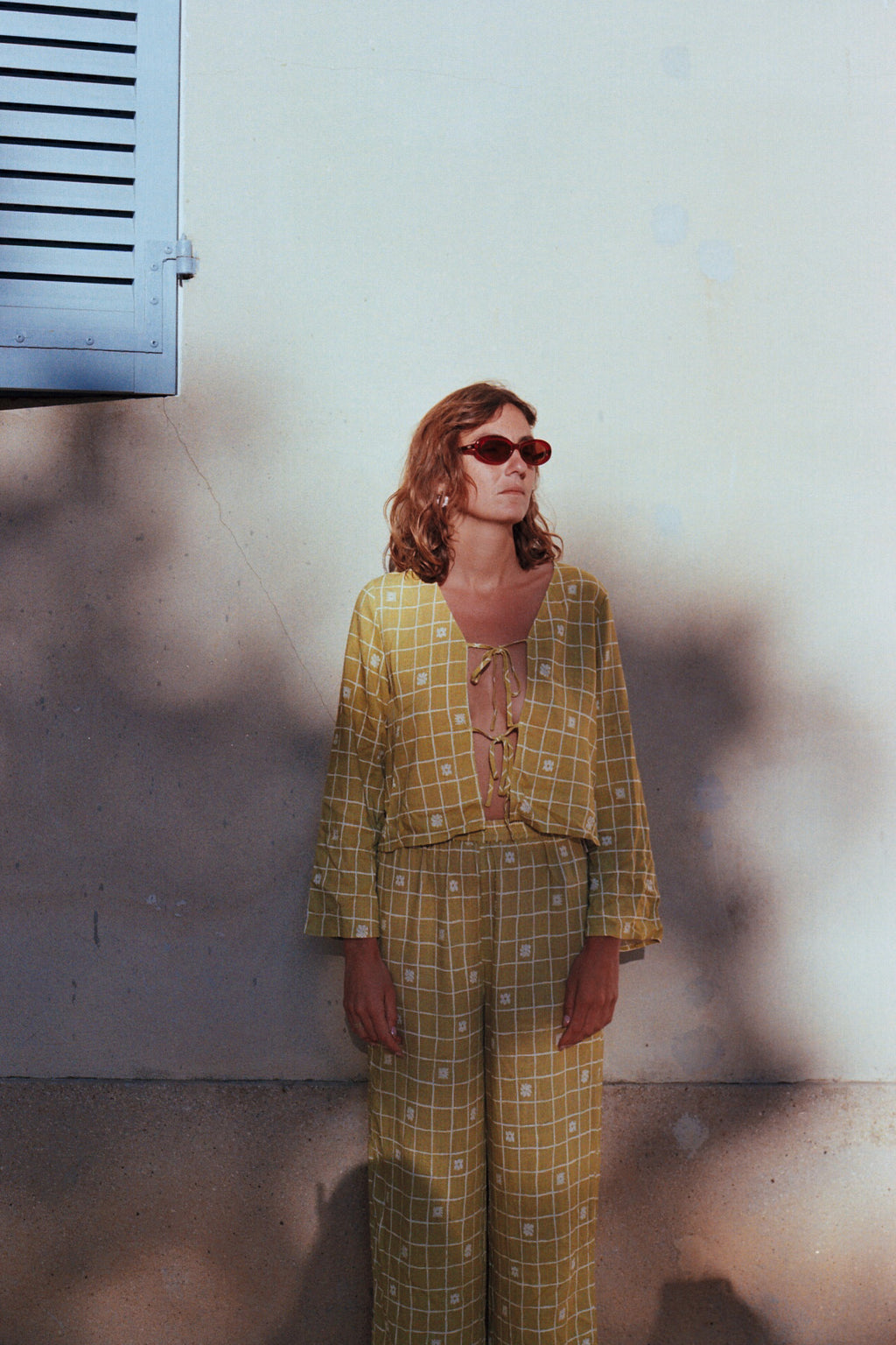 Floral Check Blouse · Lin