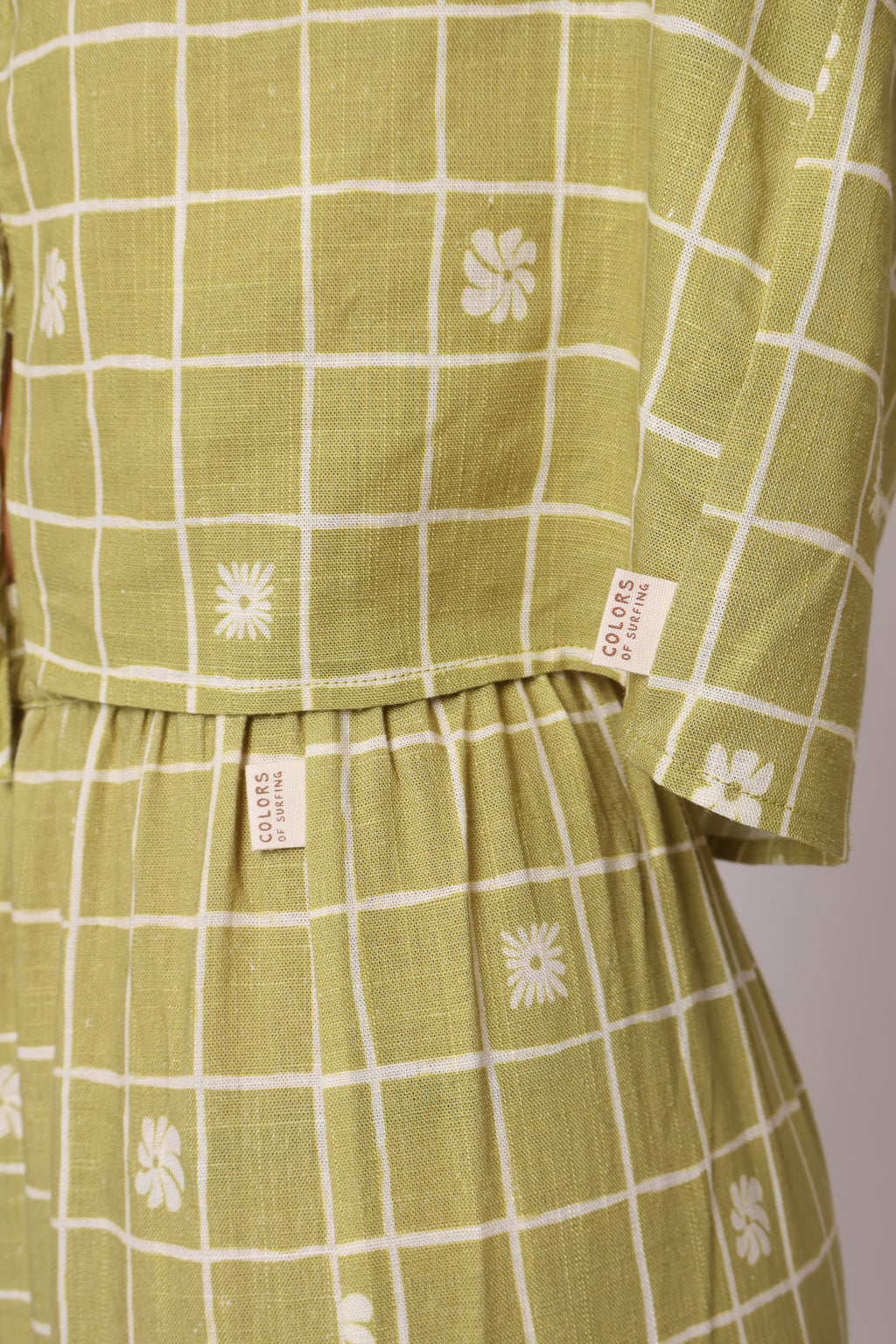 Floral Check Pant · Lin