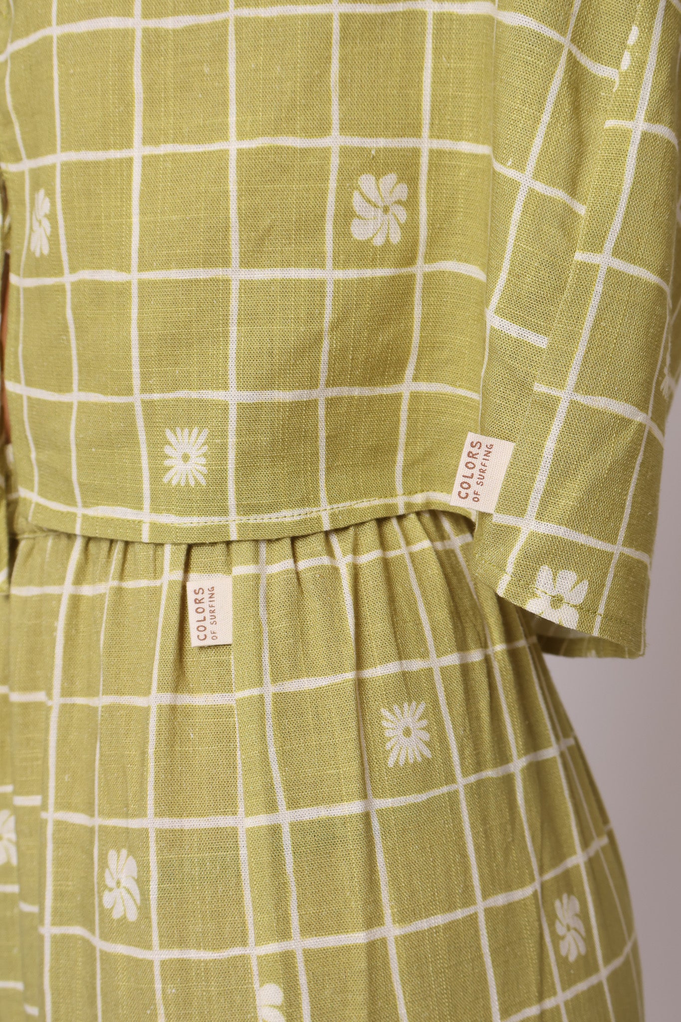 Floral Check Pant · Lin