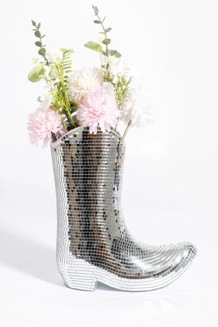 Disco Cowboy Boot Vase